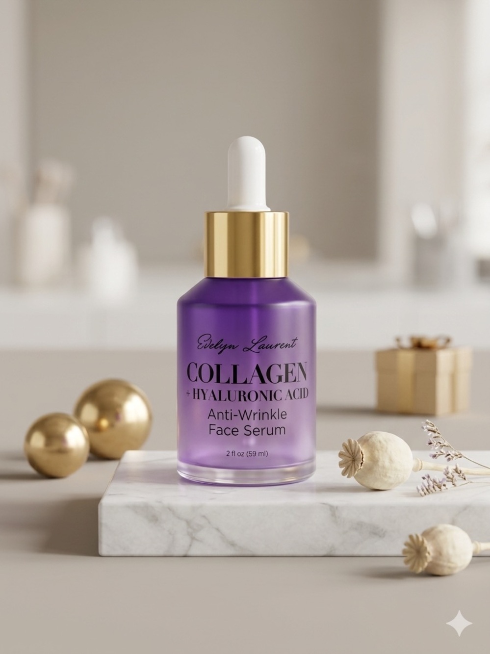 Purple Collagen + Hyaluronic Acid Anti-Wrinkle Face Serum